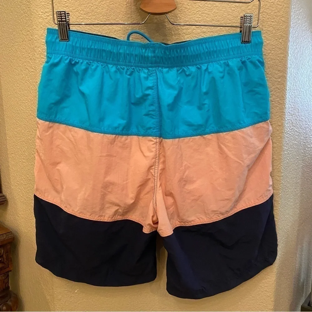 NAUTICA Men Color Block Swim Trunk Shorts Size Medium